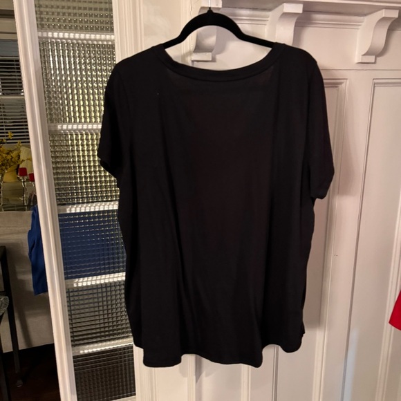 Torrid Girlfriend Signature Jersey Black V-Neck T-Shirt Plus Size 3X - Picture 2 of 6